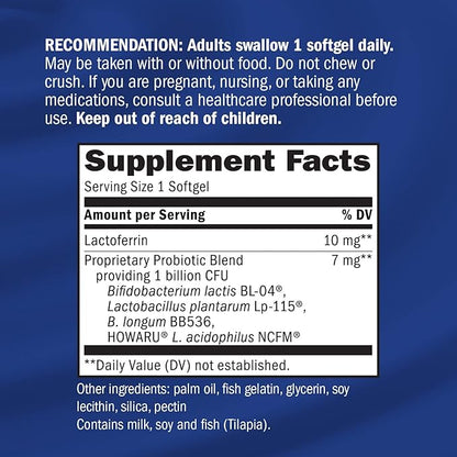 Perlas Probióticas Inmunitarias 7mg + Lactoferrina 10mg de Nature's Way | Contribuye a reforzar el sistema inmunológico | 30 cápsulas blandas