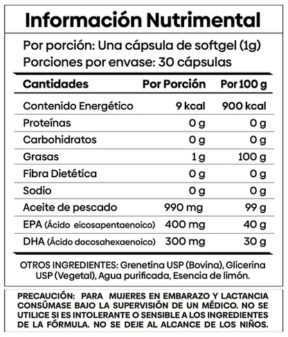 Ultra Omega 3 EPA y DHA de Vida Labs | Apoyo de la Función Cardiovascular y Reduce la Inflamación, Ayudando a Aliviar Dolores y Malestares | 60 Cápsulas Blandas