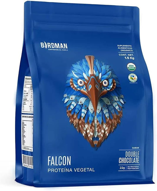 Proteína Vegetal Falcon 30g Double Chocolate Birdman para Rendimiento Físico 1.5 Kg | 50 porciones