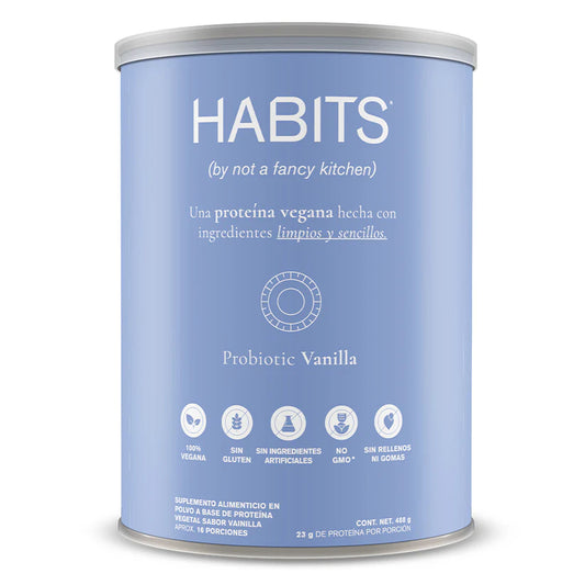 Proteína Vegana con Probióticos Habits | Digestión y Recuperación | Polvos 488 gr