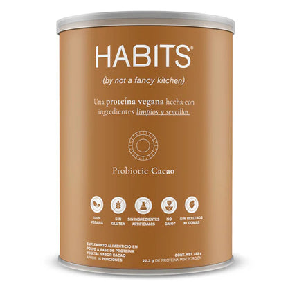 Proteína Vegana con Probióticos Habits | Digestión y Recuperación | Polvos 488 gr