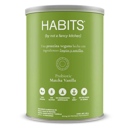 Proteína Vegana con Probióticos Habits | Digestión y Recuperación | Polvos 488 gr