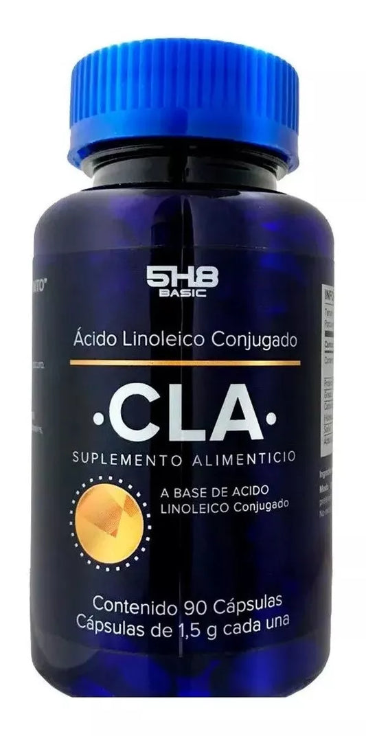 CLA (Ácido Linoleico Conjugado) 2000mg por porción de 5H8 Nutrition | Promueve la función Metabólica - Acción Antioxidante y Antiinflamatoria | 90 Cápsulas Vegetales