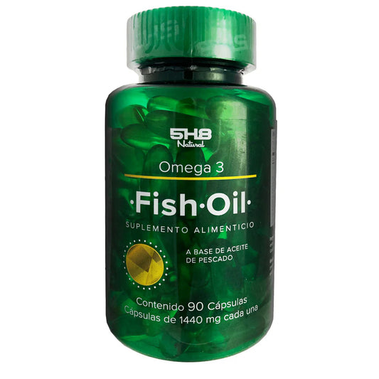 Omega 3 - EPA + DHA 1440MG Fish Oil de 5H8 Nutrition | Apoyo Cardiovascular, Ocular, Cerebral | 90 Cápsulas