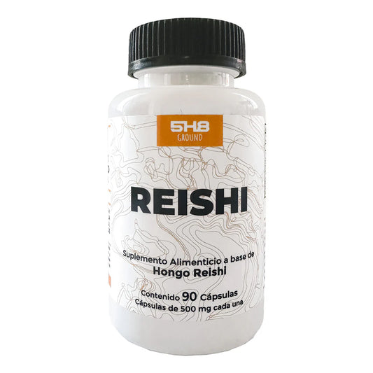 Reishi Hongo Adaptógeno 500mg de 5H8 | Ayuda a reducir el estrés y la ansiedad | 90 cápsulas vegetales