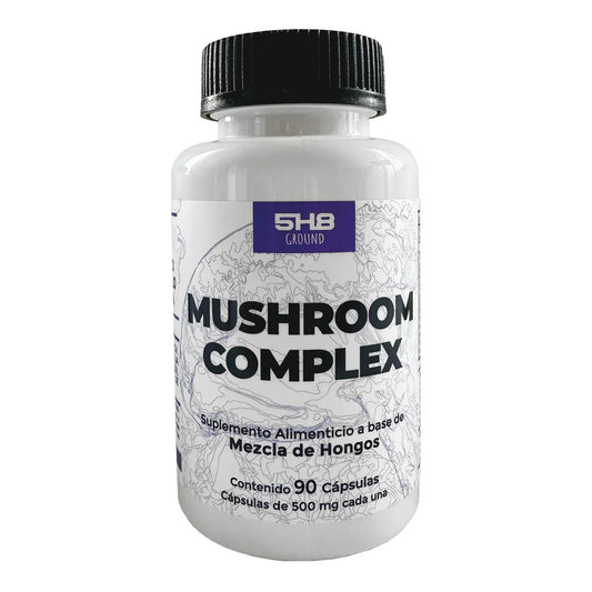 Complejo de Hongos Adaptógenos 500mg de 5H8 Nutrition |  Ayuda a aumentar la resistencia al estrés, mejora la energía y el enfoque mental | 90 cápsulas