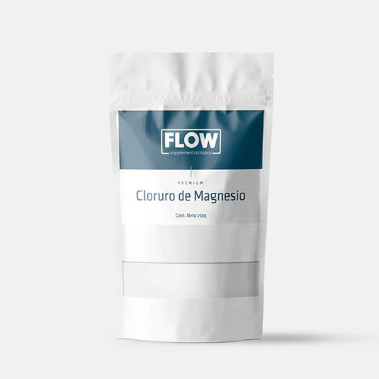 Cloruro de Magnesio Premium + Calcio + Vitamina D + K2 30g de Flow Supplements  | Apoyo para la función ósea y muscular, que promueve la relajación | Polvo de 250g