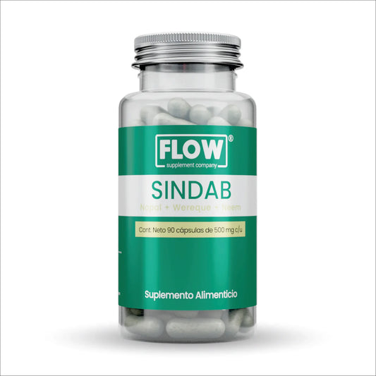 Nopal + Neem + Hierbas naturales 1500mg por porción SINDAB de Flow Supplements | Bienestar digestivo que promueve la desintoxicación del organismo | 90 cápsulas vegetales