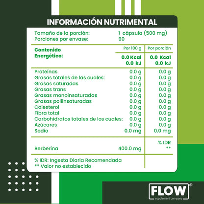 Berberina | Suplemento Alimentario | Refuerzo Cardiovascular