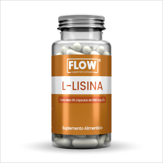 L-Lisina 1500mg por porción de Flow Supplements | Promueve la función del sistema inmunológico y cardiovascular | 90 cápsulas vegetales