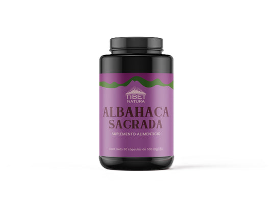 Albahaca Sagrada 500mg de Tibet Natura | Apoya la función cognitiva y tiene propiedades antioxidantes | 60 cápsulas vegetales