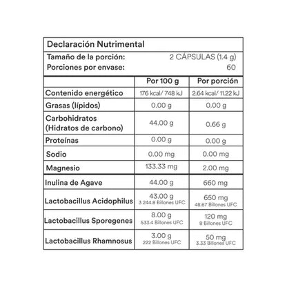 Probióticos 60 Billones 700mg de WU Nutrition |  Promueve el Bienestar intestinal y de la piel  | 120 cápsulas vegetales