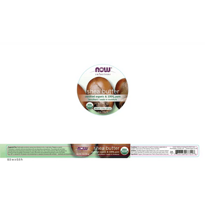 Manteca de Karité Orgánica de NOW Foods | Hidrata profundamente la piel seca | 85 g