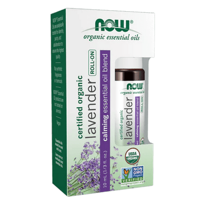 Aceite Esencial Orgánico Lavanda de NOW Foods | Promueve relajación y calma natural |  Roll-On 10 ml