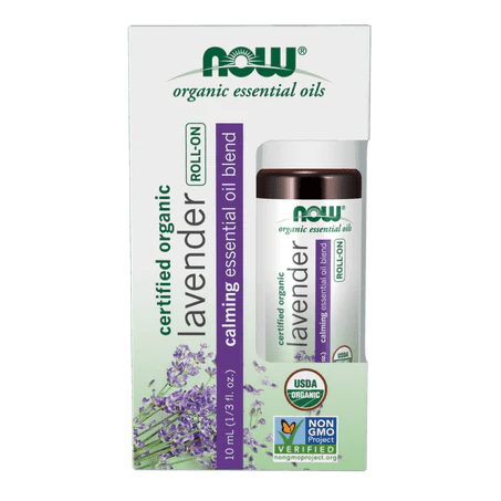 Aceite Esencial Orgánico Lavanda de NOW Foods | Promueve relajación y calma natural |  Roll-On 10 ml