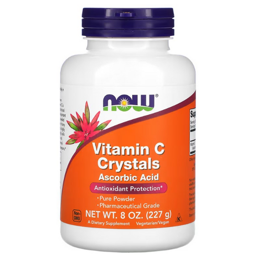 Cristales de Vitamina C Ácido Ascórbico en Polvo de NOW Foods | Apoya la función inmunológica | 454 g