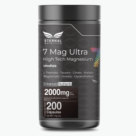 Magnesio 7 formas 2000 mg Eternal Nutrition | Contribuye al sueño y la relajación | 200 cápsulas