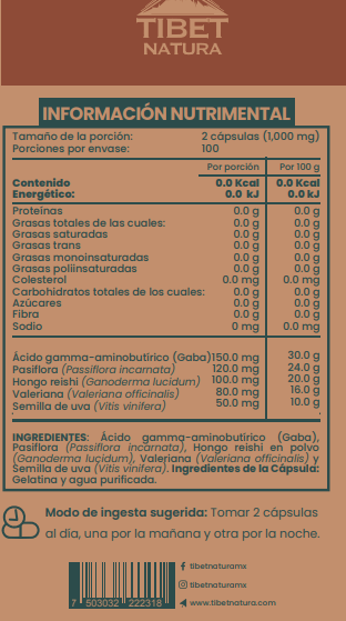 GABA, pasiflora, hongo reishi, valeriana y uva +  Ashwagandha y Ginseng + Citrato de magnesio | Kit Estrés y Ansiedad