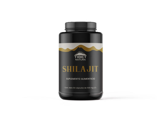 Shilajit 500mg de Tibet Natura | Promueve la función sexual y ayuda a aumentar la energía y vitalidad | 60 cápsulas vegetales