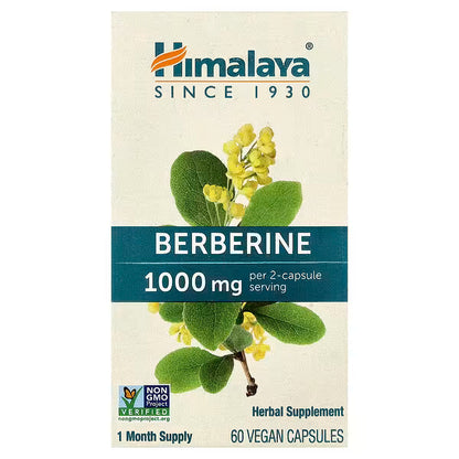 Berberina 1000 mg Himalaya | Apoyo Metabólico | 60 Cápsulas