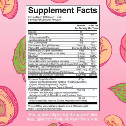 Multivitaminico para Mujer + Lustriva Crecimiento del Cabello, Liposomal  de MaryRuth’s | Aporta antioxidantes esenciales | 450 ml