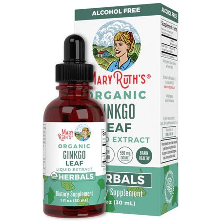 Extracto líquido Ginkgo Biloba MaryRuth’s | Apoyo a la Memoria y concentración | 30 ml