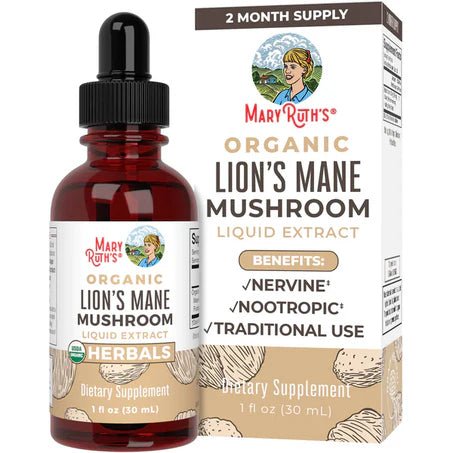 Extracto Líquido Orgánico de Melena de Leon de MaryRuth’s | Apoya el equilibrio y bienestar del sistema nervioso | 30 ml