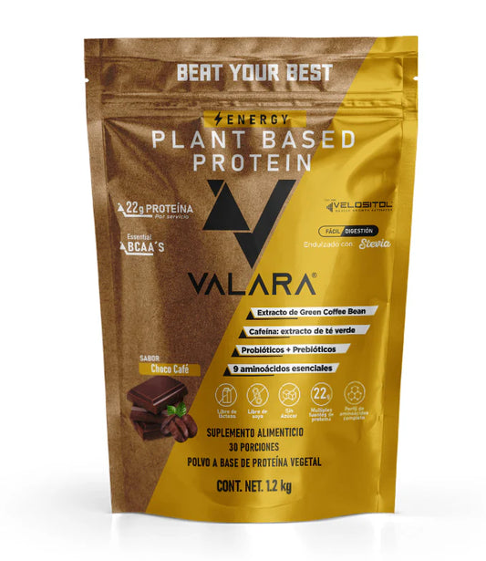 Proteína Vegetal 22g, BCAA's Esenciales, Probióticos y Prebióticos 1.2kg | Energía y Digestión Fáciles | 30 Porciones