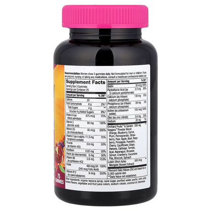 Multivitamínico Women’s 50+ Premium Gummies Alive! Nature’s Way | Apoya el bienestar óseo, metabolismo energético | 75 gomitas