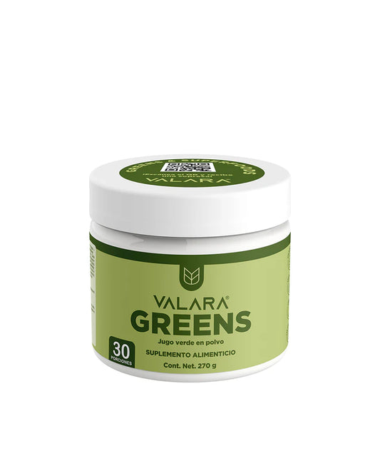 Fibra de Manzana con Potasio, Calcio y Probióticos 9g Greens Jugo Verde En Polvo 270g de Valara Nutrition | Antioxidantes naturales | 30 servicios