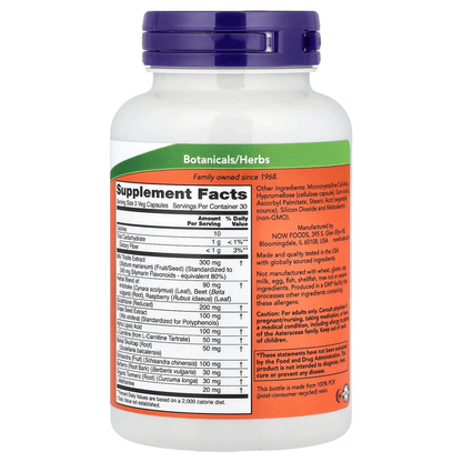 Extracto de Cardo Mariano, Silimarina Liver Refresh de NOW Foods | Funcionamiento normal del hígado, antioxidante celular | 90 cápsulas vegetales