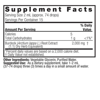 Extracto de raíz de Bardana 2000mg de Nature's Answer | Apoya procesos de desintoxicación, estimula el sistema inmunológico | Gotero de 30ml