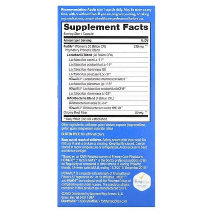 Probiótico + prebióticos para mujeres, 30 mil millones de cultivos vivos, 10 cepas de Nature's Way | Apoyo para el Bienestar Digestivo | 30 cápsulas de liberación retardada