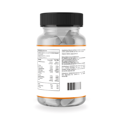 Shilajit estandarizado 500 mg de Briah | Vigor y Energía diaria para hombre| 60 cápsulas