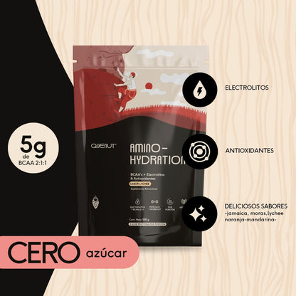 BCAAs + Electrolitos + Antioxidantes de Quenut - Strength | Nutrición Deportiva | Apoyo Muscular - Recuperación | Presentación de 500g en diferentes sabores