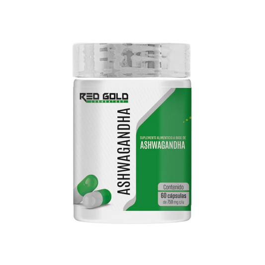 Ashwagandha 500mg de Red Gold Laboratory | Combate el estrés y la ansiedad, promoviendo el bienestar general, Contribuye a mejorar el sueño |60 cápsulas vegetales