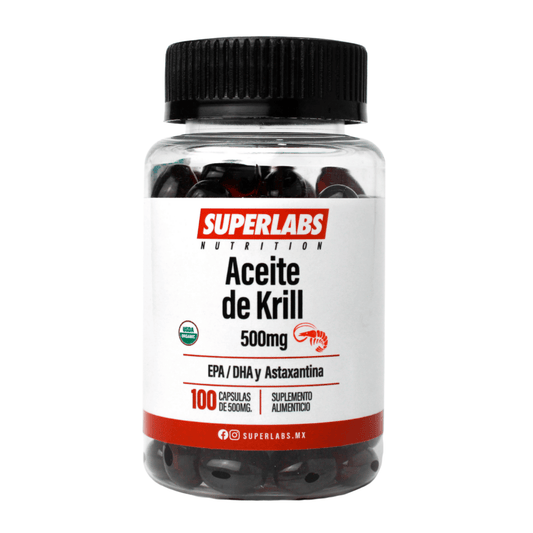 Aceite de krill Superlabs 500 mg con EPA DHA | Contribuye al equilibrio metabólico | 100 cápsulas
