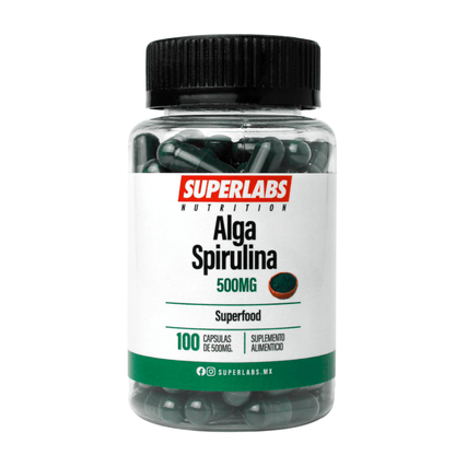 Alga Spirulina 500 mg Superlabs | Contribuye al bienestar general |  100 cápsulas