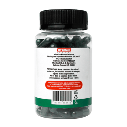 Alga Spirulina 500 mg Superlabs | Contribuye al bienestar general |  100 cápsulas