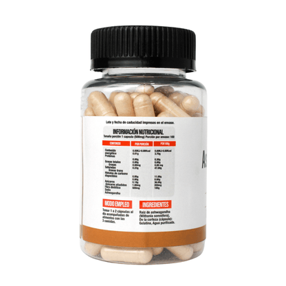Ashwagandha 500 mg Superlabs | Favorece una Respuesta Adaptativa al Estrés | 100 cápsulas