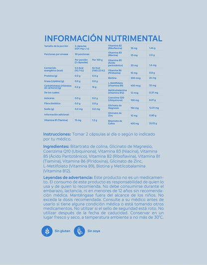B Complex Support de nutriADN | Concentración y Enfoque  | 60 cápsulas
