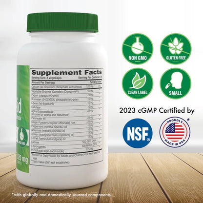 Enzimas Digestivas 520 mg + Calcio 120 mg de Health Thru Nutrition | Apoya la Digestión y Contribuye a la absorción de nutrientes | 60 cápsulas Blandas