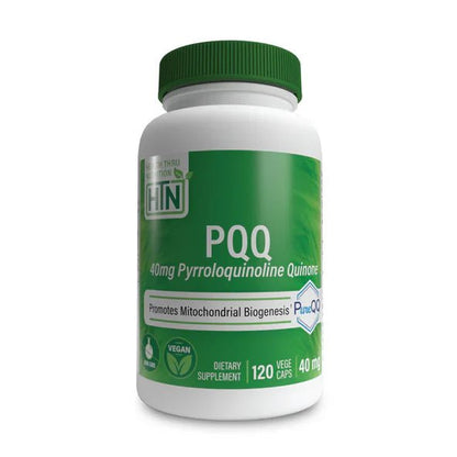 PQQ (Pirroloquinolina quinona) 40 mg de Health Thru Nutrition | Apoyo al sistema inmunológico, antioxidante | 120 y 30 Cápsulas Blandas