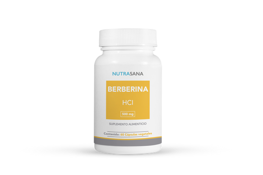 Berberina 500mg de Nutrasana | Apoya la función cardiovascular al mantener niveles saludables de colesterol y triglicéridos | 60 Tabletas Vegetales