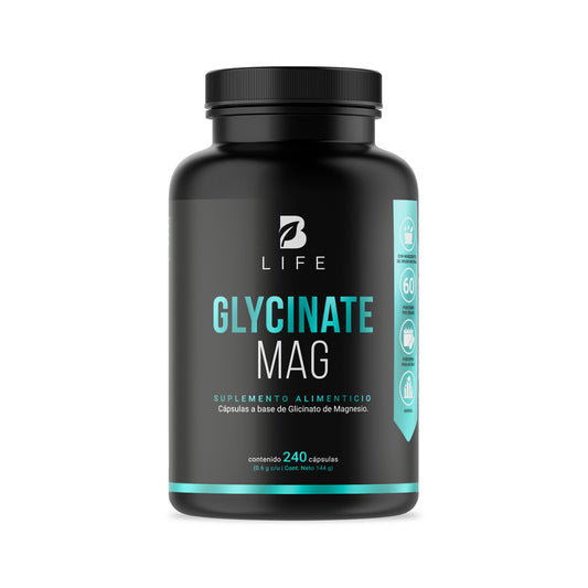 Glicinato de Magnesio | B-Life | Fortalecimiento Muscular | 180 cápsulas