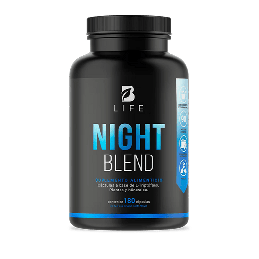Night Blend | B-Life | Gaba, L-Teanina, Reishi, Magnesio y 5 HTP | Sueño y Descanso | 180 cápsulas