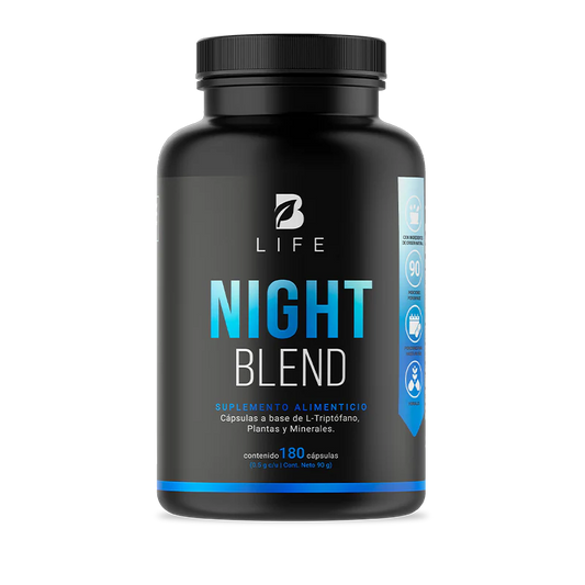 Night Blend | B-Life | Gaba, L-Teanina, Reishi, Magnesio y 5 HTP | Sueño y Descanso | 180 cápsulas