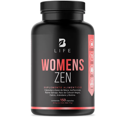 Maca, Isoflavonas y Ñame Silvestre Womens ZEN de B-Life | Bienestar Femenino | 150 cápsulas