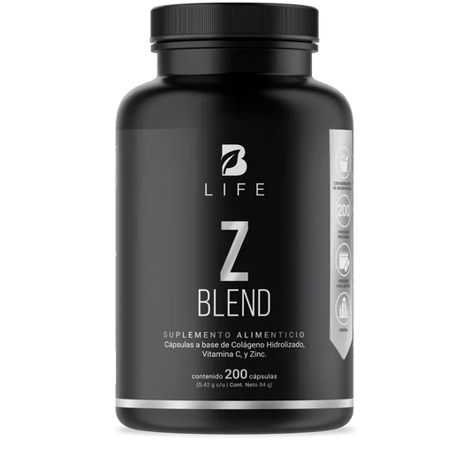 Z Blend | B-Life | Zinc, Colágeno y Vitamina C | Sistema Inmune | 200 cápsulas