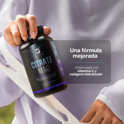 Citrato de Magnesio | B-Life | Fortalecimiento Óseo | 240 cápsulas